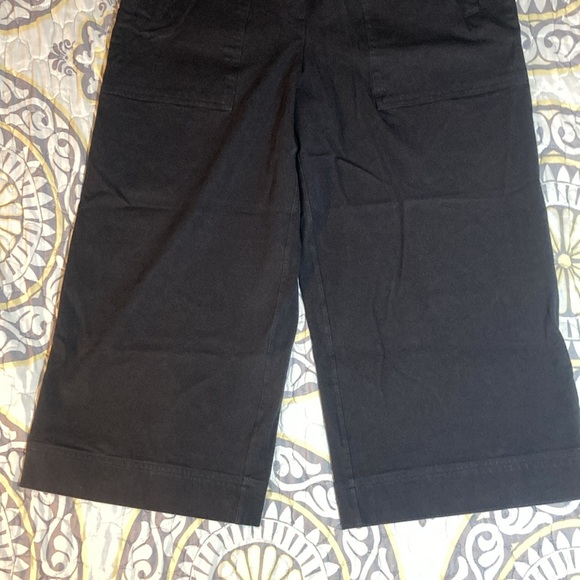 Spanx Black Wide Leg Capri Pull On Pant Size XL Petite - Picture 2 of 15